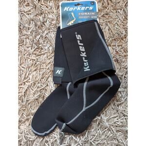 NWT Korkers I-DRAIN 3.5 mm Neoprene Guard Sock Size Large Unisex Adults